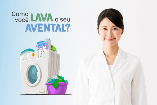 como você lava o seu avental