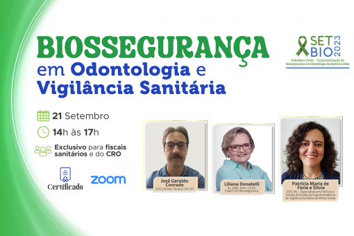 SETBIO 2023 Biossegurança em Odontologia e Vigilância Sanitária