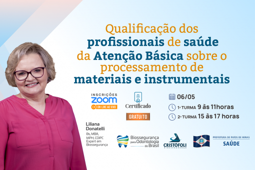 Aula online para Patos de Minas mais uma atividade do BOB, para qualificar os AST e TSB sobre o processamento de materiais e instrumentais.