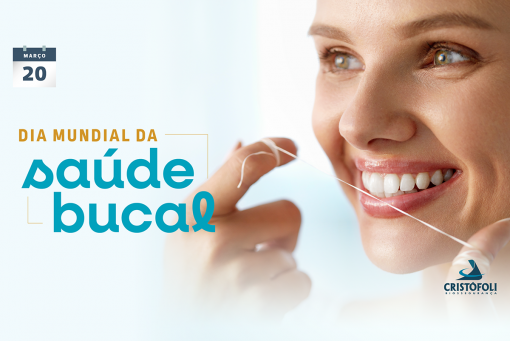 Dia Mundial de Saude Bucal. Um dia para celebrar e escovar os dentes no capricho todos os dias.