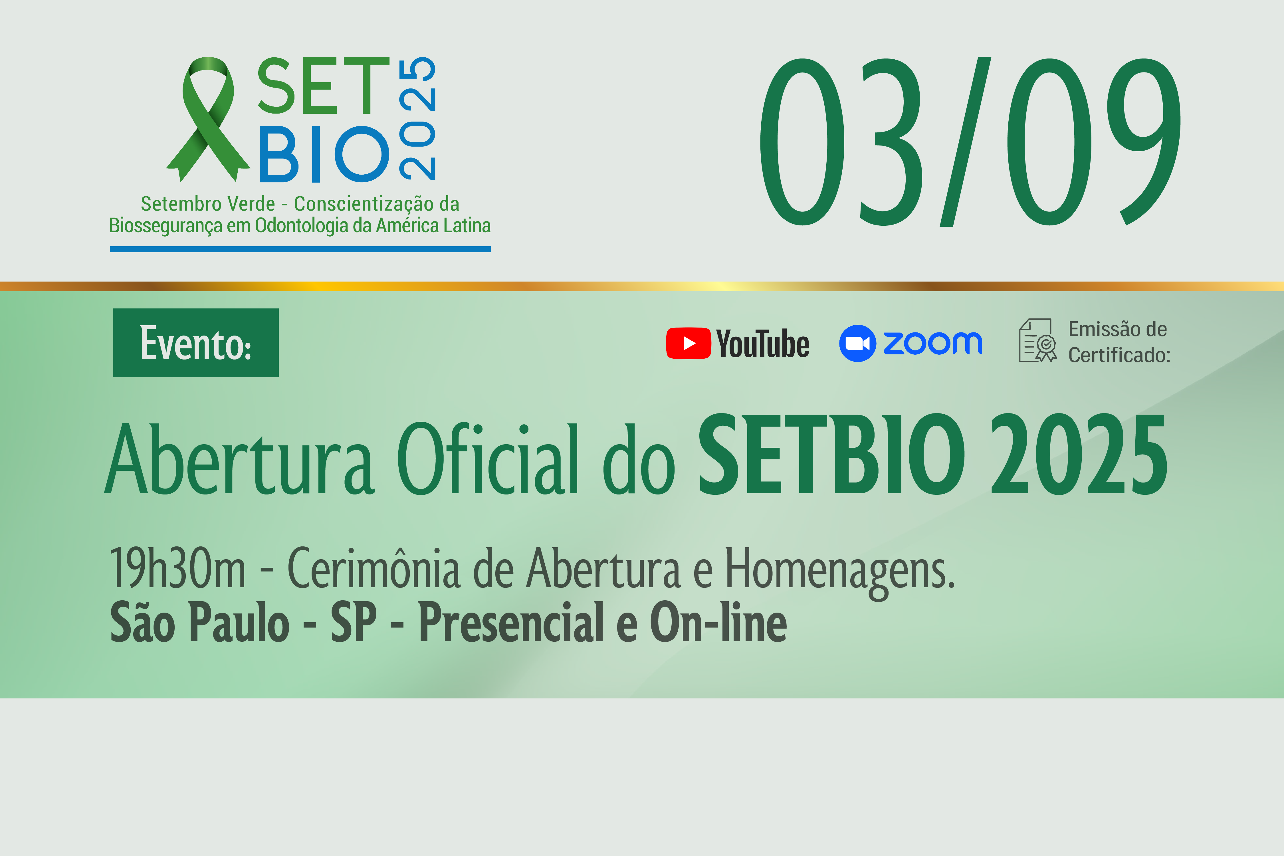 SETBIO 2025 Abertura Oficial