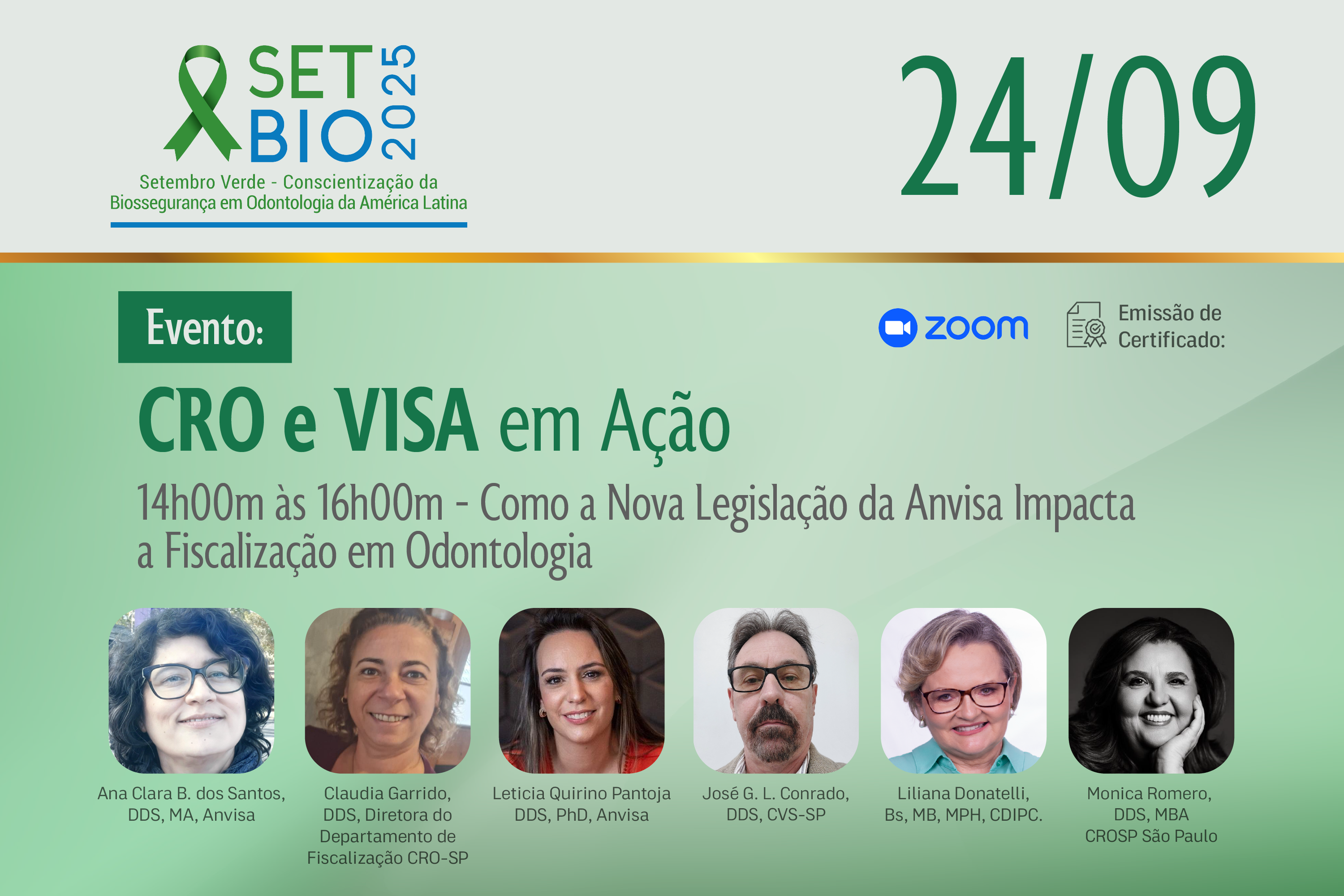 SETBIO 2025- CRO e VISA em Ação - Como a Nova Legislação da Anvisa Impacta a Fiscalização